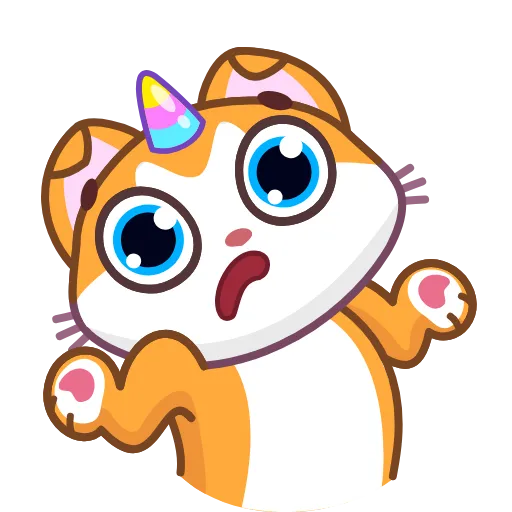 Стикер 12 A Unicorn Cat