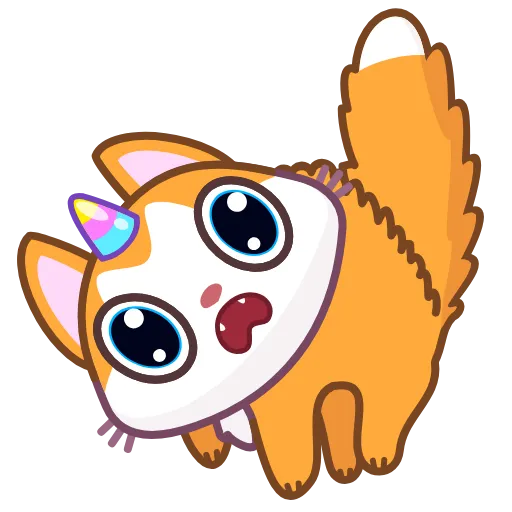 Стикер 13 A Unicorn Cat