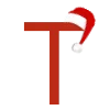 🎄 Эмодзи «Новогодние буквы в шапочках и украшения» для Telegram