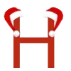 🎄 Эмодзи «Новогодние буквы в шапочках и украшения» для Telegram
