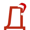 🎄 Эмодзи «Новогодние буквы в шапочках и украшения» для Telegram