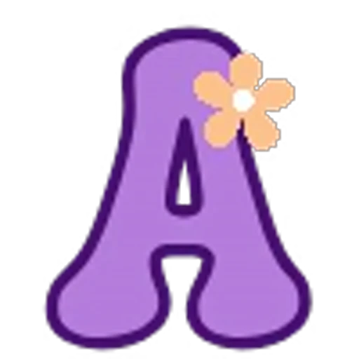 Стикерпак purple emojis - английские буквы, фиолетовые для Telegram