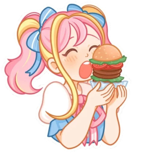 🍔 Стикер «Акари без надписей» для Telegram