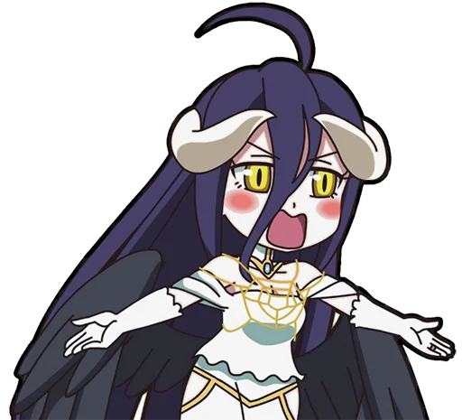 🤗 Стикер «Albedo (Overlord)» для Telegram