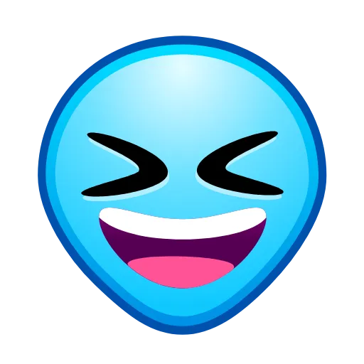 Стикер 3 Alien Emoji