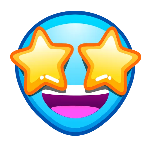 Стикер 14 Alien Emoji