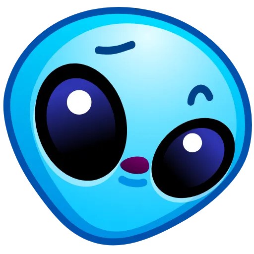 Стикер 30 Alien Emoji