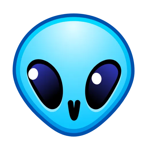 Стикер 8 Alien Emoji