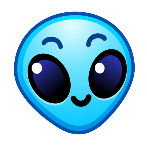 Стикер 7 Alien Emoji