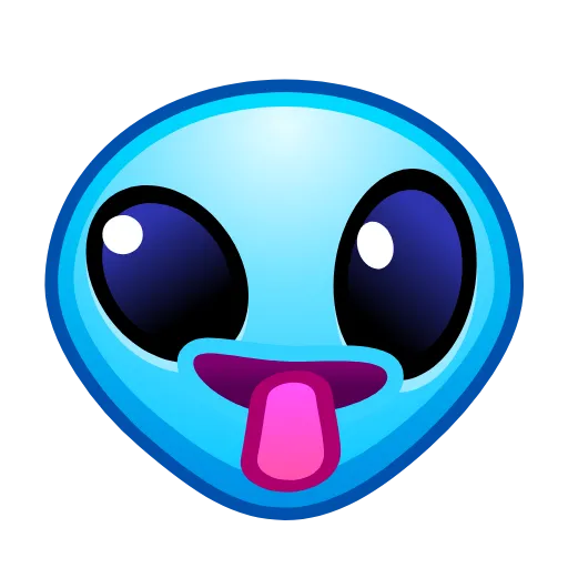 Стикер 11 Alien Emoji