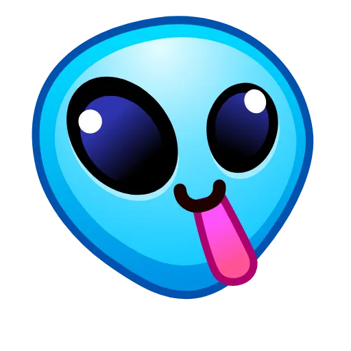 Стикер 12 Alien Emoji