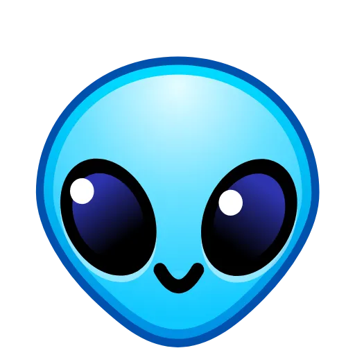 Стикер 2 Alien Emoji