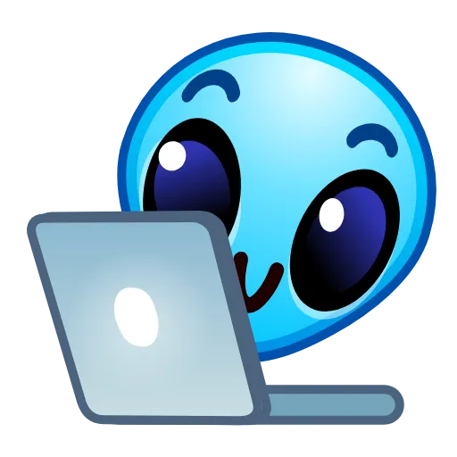 Стикер 45 Alien Emoji