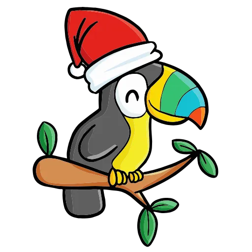 Стикер 8 animals #birds #food #random #static #vector #xmas