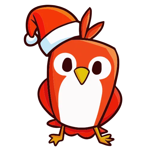 Стикер 10 animals #birds #food #random #static #vector #xmas
