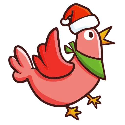 Стикер 28 animals #birds #food #random #static #vector #xmas