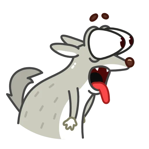 Стикер 4 Alpha Wolf стикерные эмоджи с волком