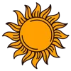 ☀️ Эмодзи «Жёлтые буквы, иконки» для Telegram