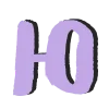 😈 Эмодзи «Фиолетовые и черные буквы в одном стиле, таблички с текстом» для Telegram