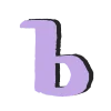 😈 Эмодзи «Фиолетовые и черные буквы в одном стиле, таблички с текстом» для Telegram