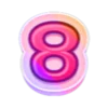 😘 Эмодзи «Розовые и фиолетовые буквы в одном стиле» для Telegram