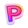 🥺 Эмодзи «Розовые и фиолетовые буквы в одном стиле» для Telegram