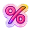 😻 Эмодзи «Розовые и фиолетовые буквы в одном стиле» для Telegram