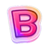 😙 Эмодзи «Розовые и фиолетовые буквы в одном стиле» для Telegram
