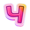 😙 Эмодзи «Розовые и фиолетовые буквы в одном стиле» для Telegram