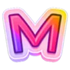 😗 Эмодзи «Розовые и фиолетовые буквы в одном стиле» для Telegram