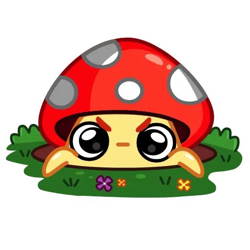 Стикер 12 Amanita Mushroom