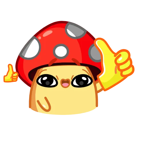 Стикер 2 Amanita Mushroom