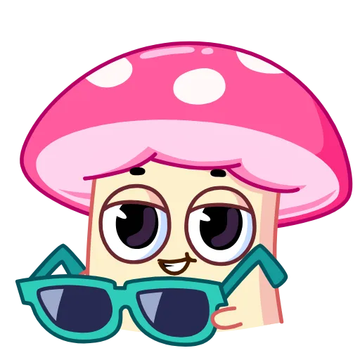 Стикер 2 😗 Mushroom Stepan - гриб мухомор Стёпа