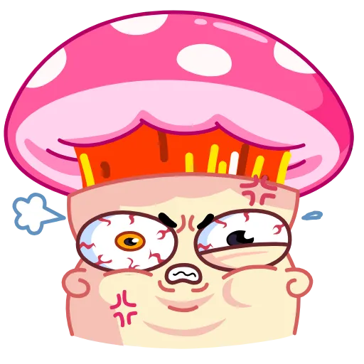 Стикер 42 😗 Mushroom Stepan - гриб мухомор Стёпа