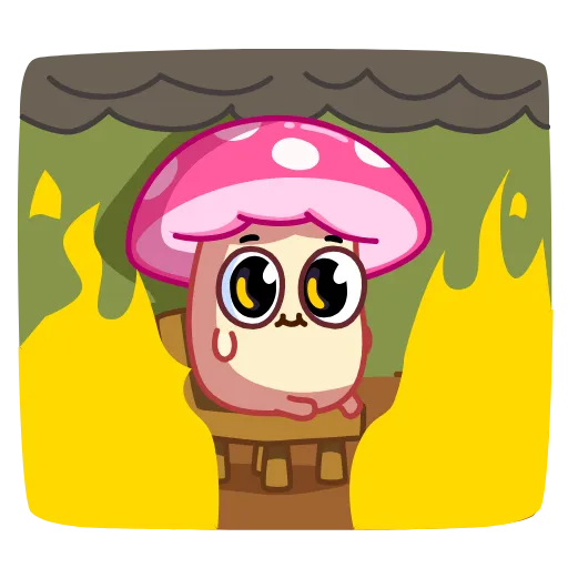 Стикер 49 😗 Mushroom Stepan - гриб мухомор Стёпа