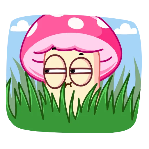 Стикер 17 😗 Mushroom Stepan - гриб мухомор Стёпа