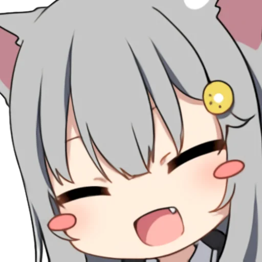 😆 Стикер «Amashiro Natsuki Ears Twitch Nacho Emotion 1.2» для Telegram