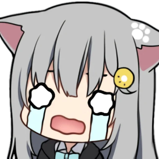 😭 Стикер «Amashiro Natsuki Ears Twitch Nacho Emotion 1.2» для Telegram