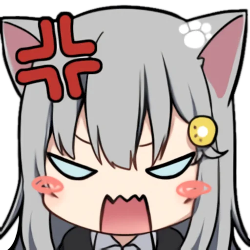 😡 Стикер «Amashiro Natsuki Ears Twitch Nacho Emotion 1.2» для Telegram