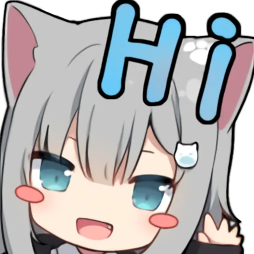 👋 Стикер «Amashiro Natsuki Ears Twitch Nacho Emotion 1.2» для Telegram
