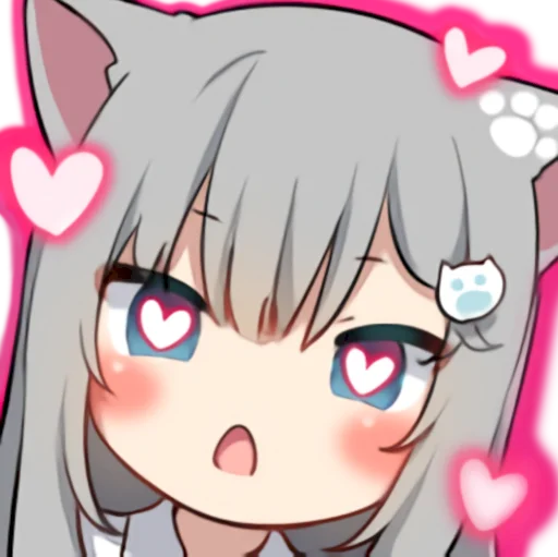 🥰 Стикер «Amashiro Natsuki Ears Twitch Nacho Emotion 1.2» для Telegram