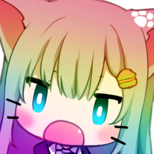 😧 Стикер «Amashiro Natsuki Ears Twitch Nacho Emotion 1.2» для Telegram