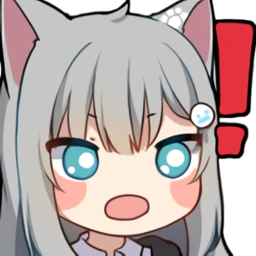 ❗️ Стикер «Amashiro Natsuki Ears Twitch Nacho Emotion 1.2» для Telegram