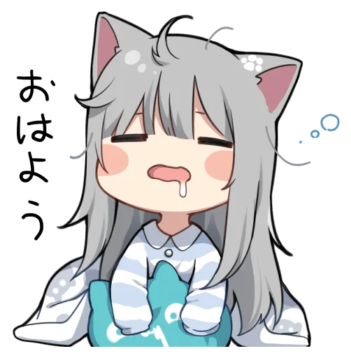 😪 Стикер «【甘城なつき】nachonekodayo» для Telegram