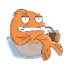 Стикер 21 🫡 Набор эмоджи по мульту «American Dad Американский папаша»