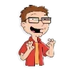 Стикер 25 🫡 Набор эмоджи по мульту «American Dad Американский папаша»