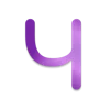 💟 Эмодзи «Аметист, фиолетовые буквы» для Telegram