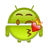 Стикер 8 Android Robot Emoji