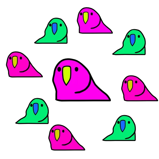 Стикер 54 Party Parrot
