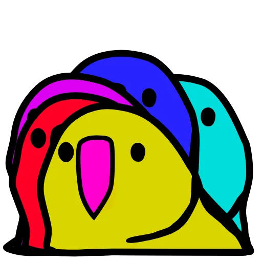 Стикер 50 Party Parrot